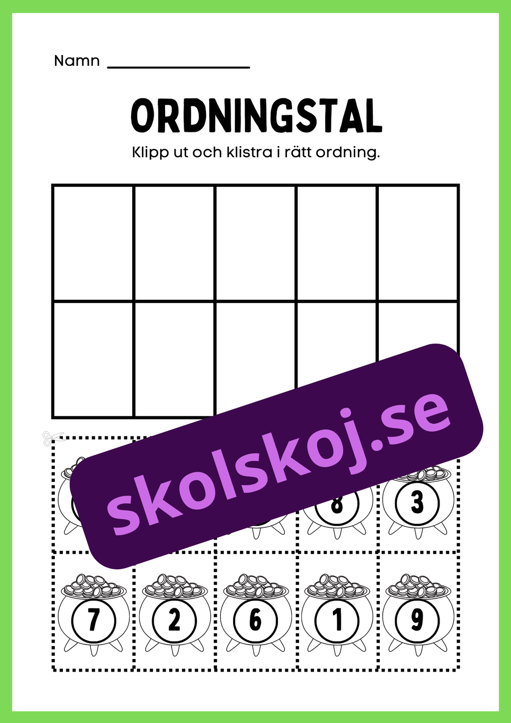 Häfte - Ordningstal