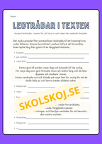 Löven som målar sig i höstens färger - Häfte - Läsförståelse