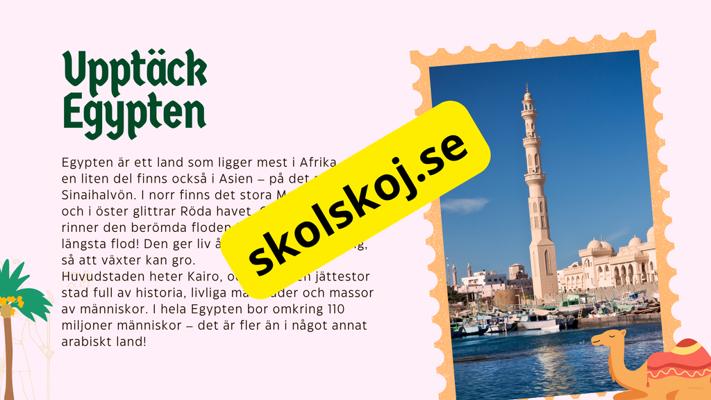 Egypten - Årskurs 4 - 6 + Frågor
