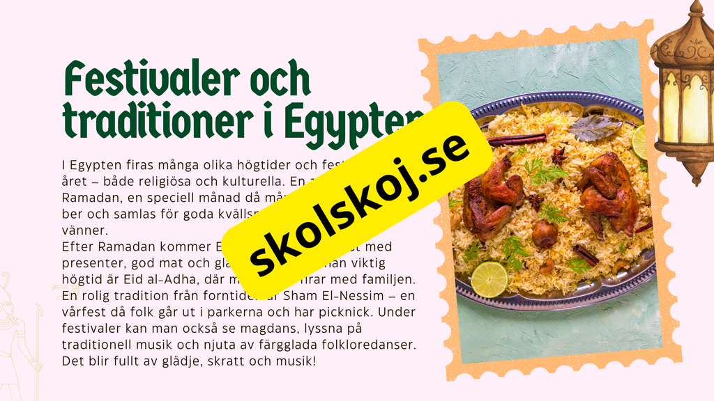 Egypten - Årskurs 4 - 6 + Frågor