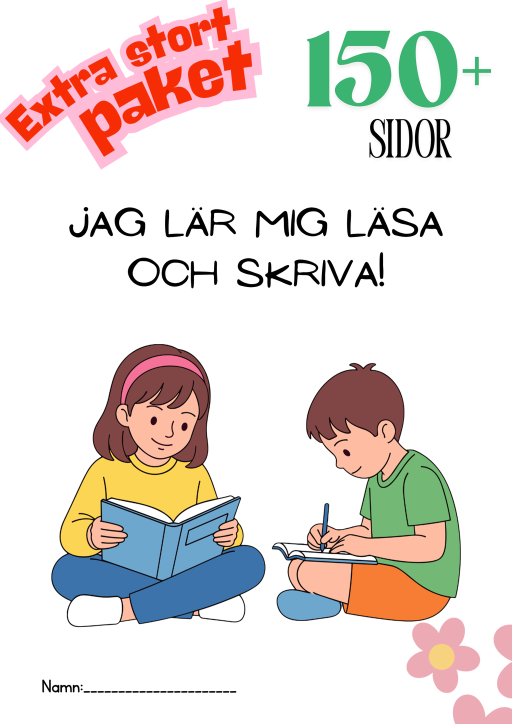 150+ sidor - Extra stort paket - Jag lär mig läsa och skriva
