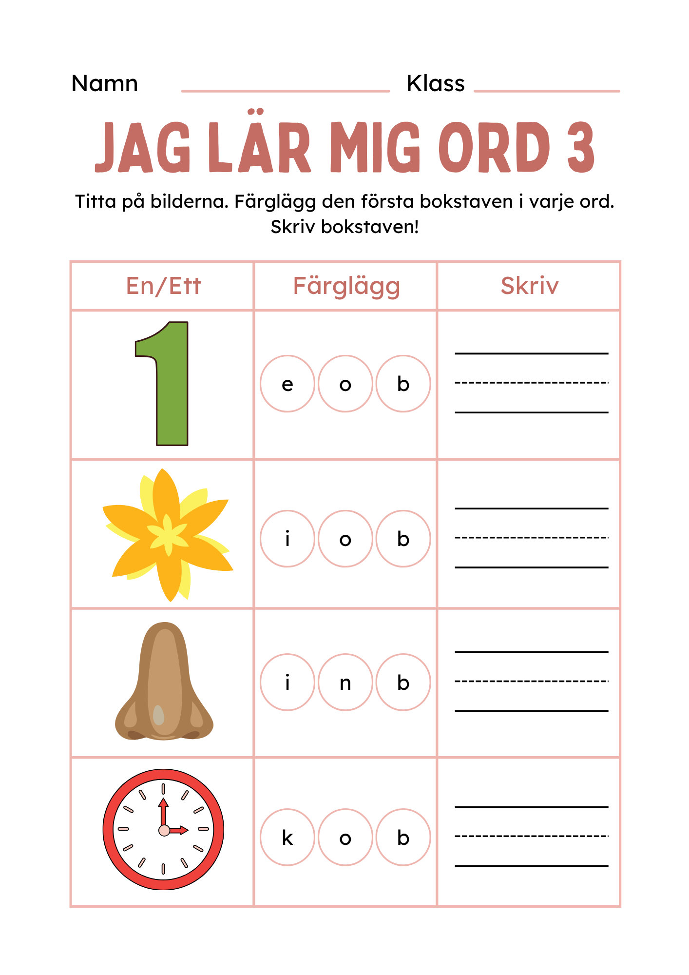 150+ sidor - Extra stort paket - Jag lär mig läsa och skriva