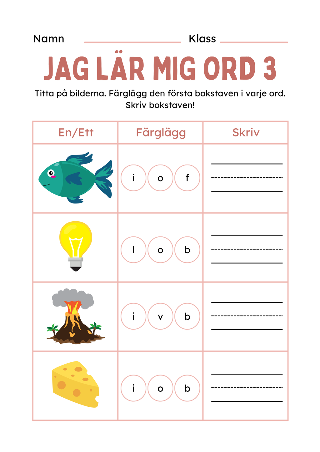 150+ sidor - Extra stort paket - Jag lär mig läsa och skriva