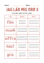 150+ sidor - Extra stort paket - Jag lär mig läsa och skriva