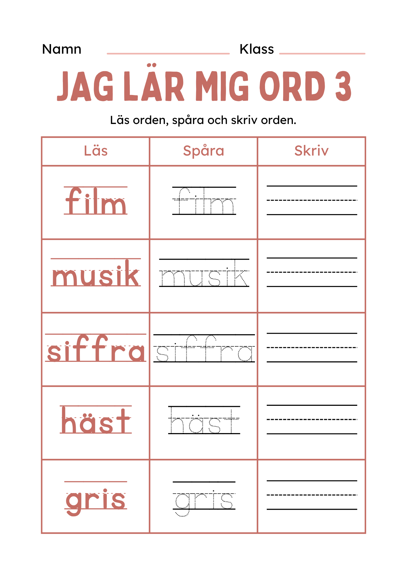150+ sidor - Extra stort paket - Jag lär mig läsa och skriva