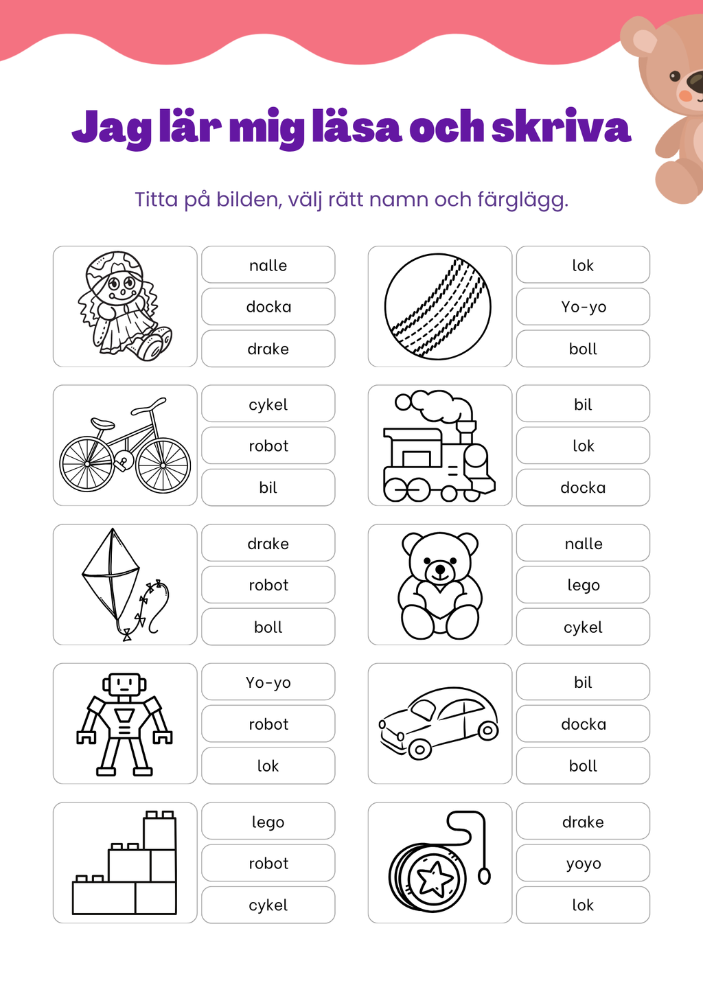 150+ sidor - Extra stort paket - Jag lär mig läsa och skriva