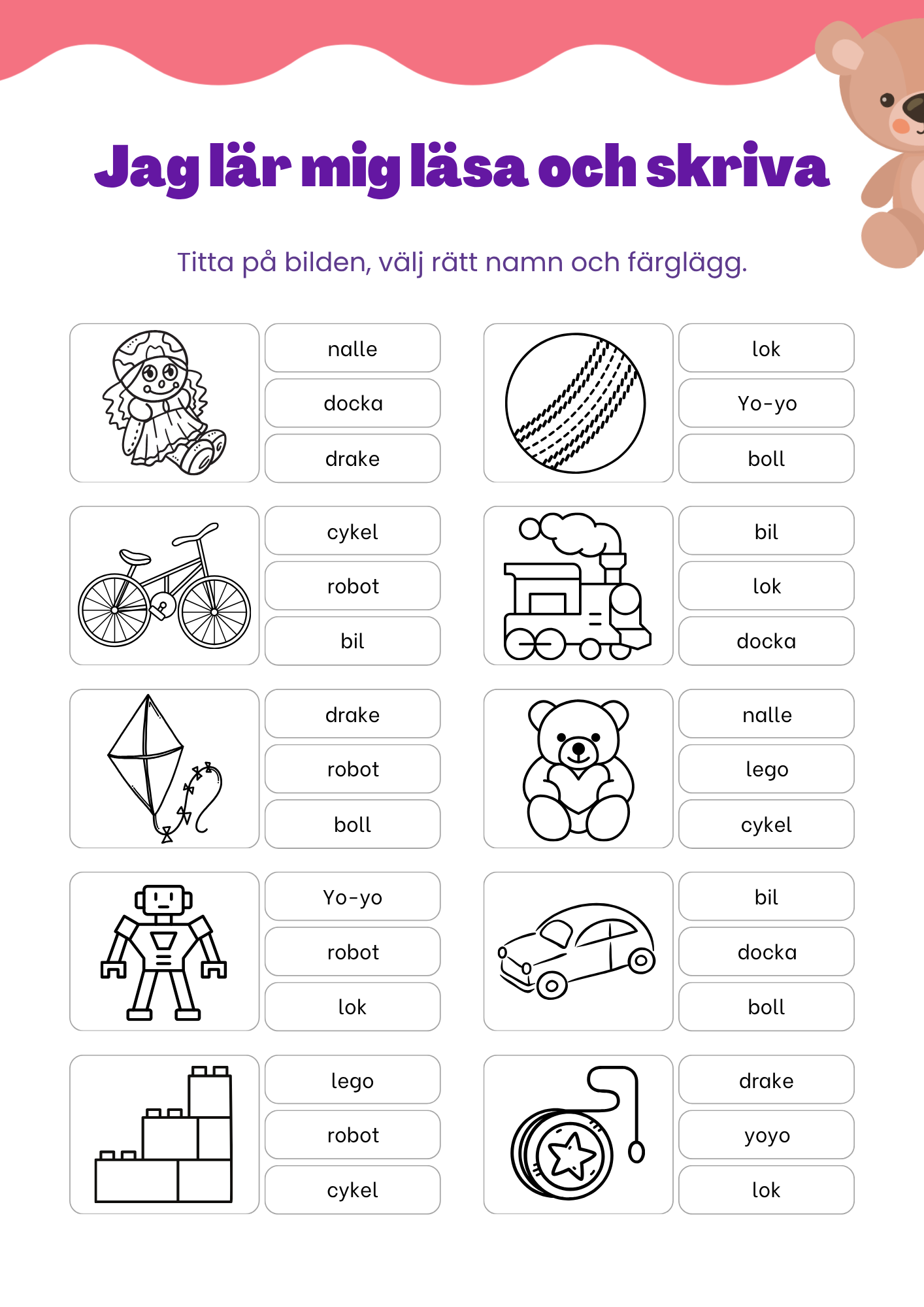 150+ sidor - Extra stort paket - Jag lär mig läsa och skriva