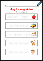 150+ sidor - Extra stort paket - Jag lär mig läsa och skriva