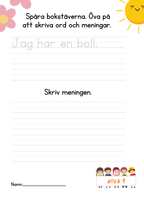 150+ sidor - Extra stort paket - Jag lär mig läsa och skriva