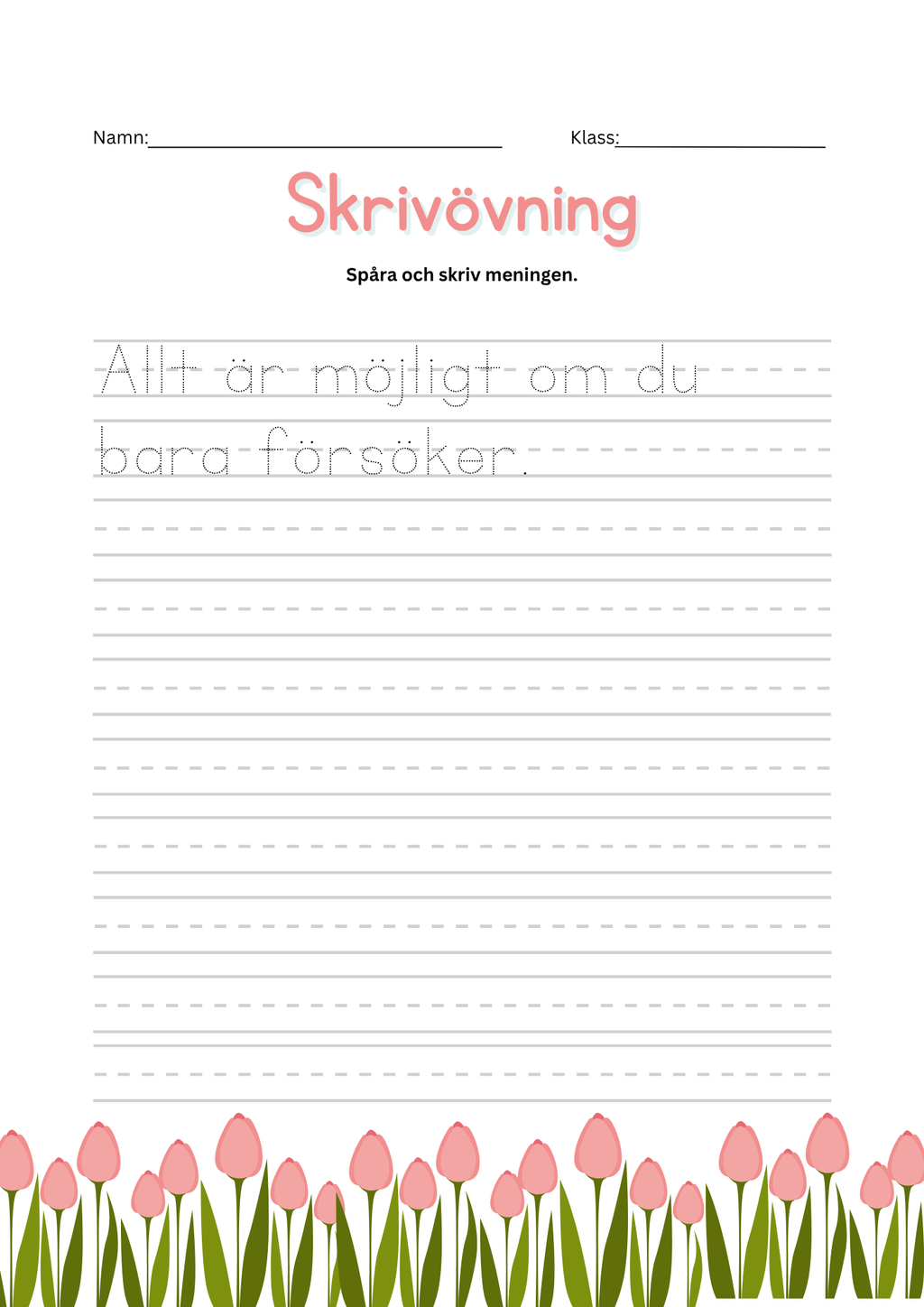 150+ sidor - Extra stort paket - Jag lär mig läsa och skriva