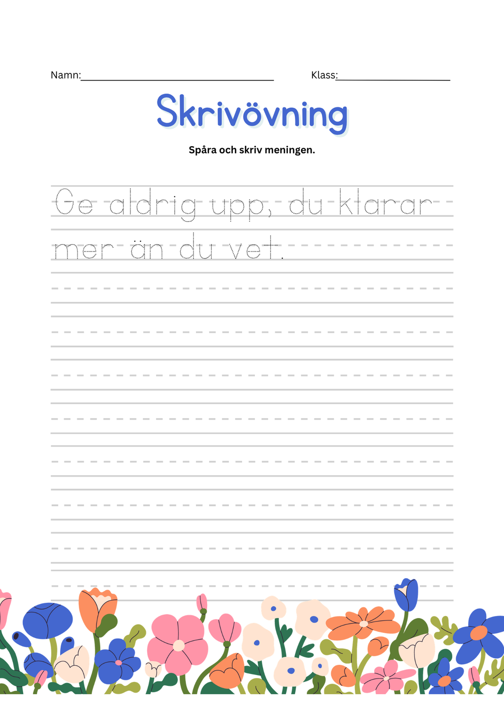 150+ sidor - Extra stort paket - Jag lär mig läsa och skriva
