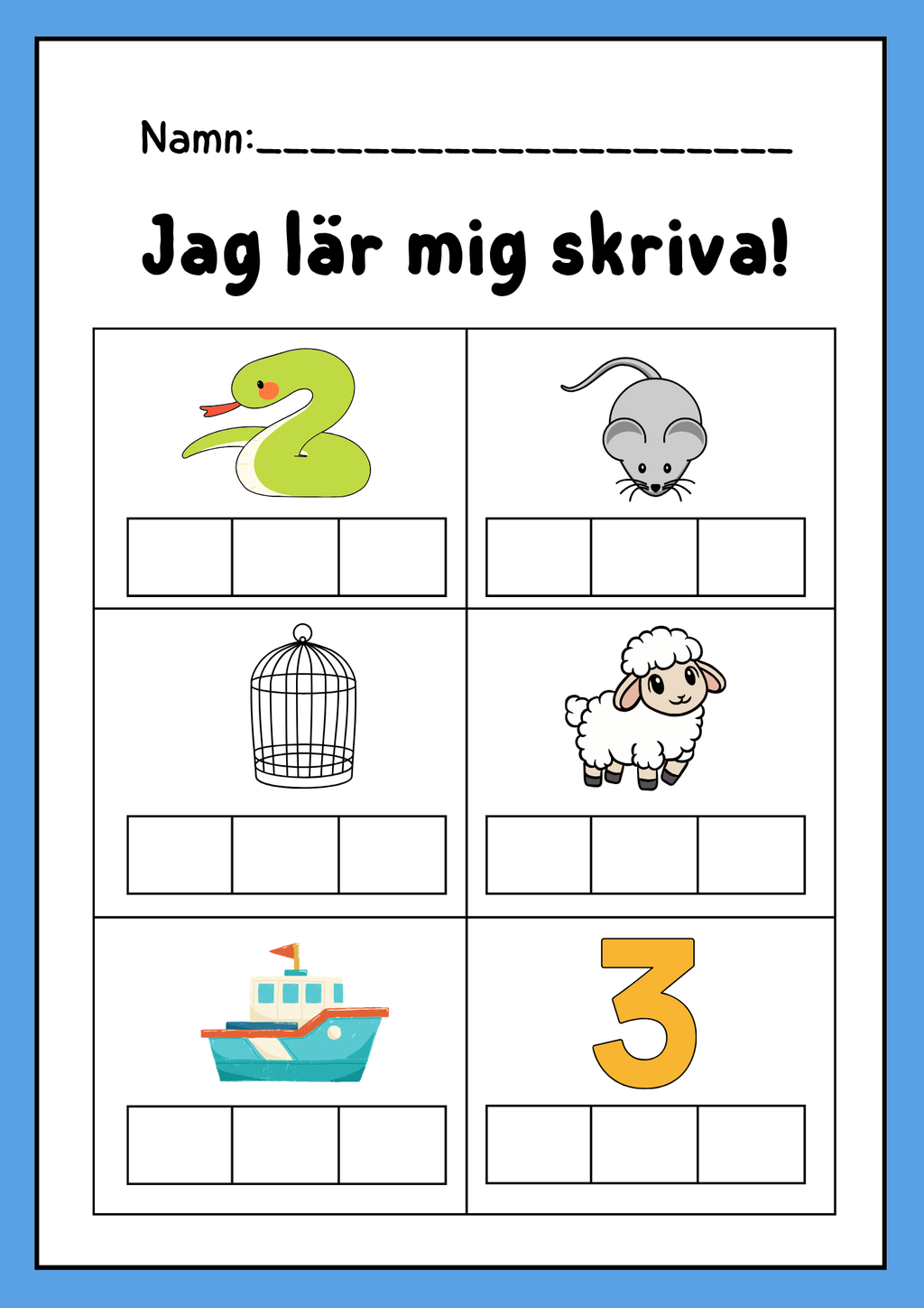 150+ sidor - Extra stort paket - Jag lär mig läsa och skriva