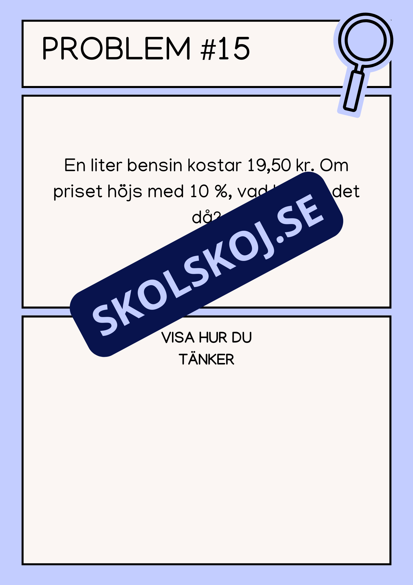 Problemlösningsuppgifter - Årskurs 6 - 7
