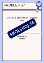 Problemlösningsuppgifter - Årskurs 6 - 7