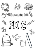 Välkommen klassrumsskyltar - FK - ÅK 6 - A4 Format