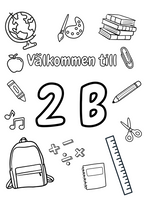 Välkommen klassrumsskyltar - FK - ÅK 6 - A4 Format