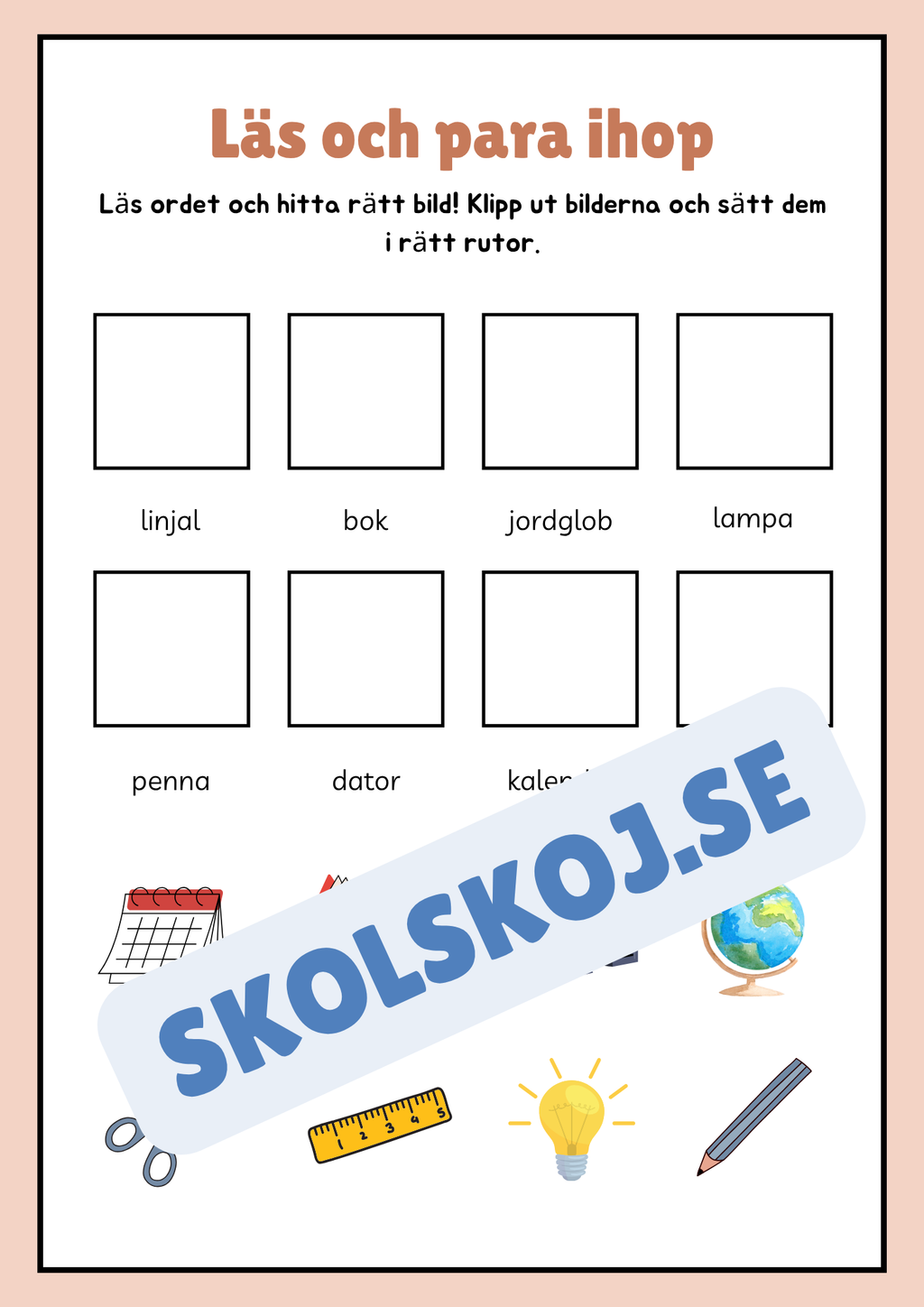 Tillbaka till skolan - Häfte - Back to school