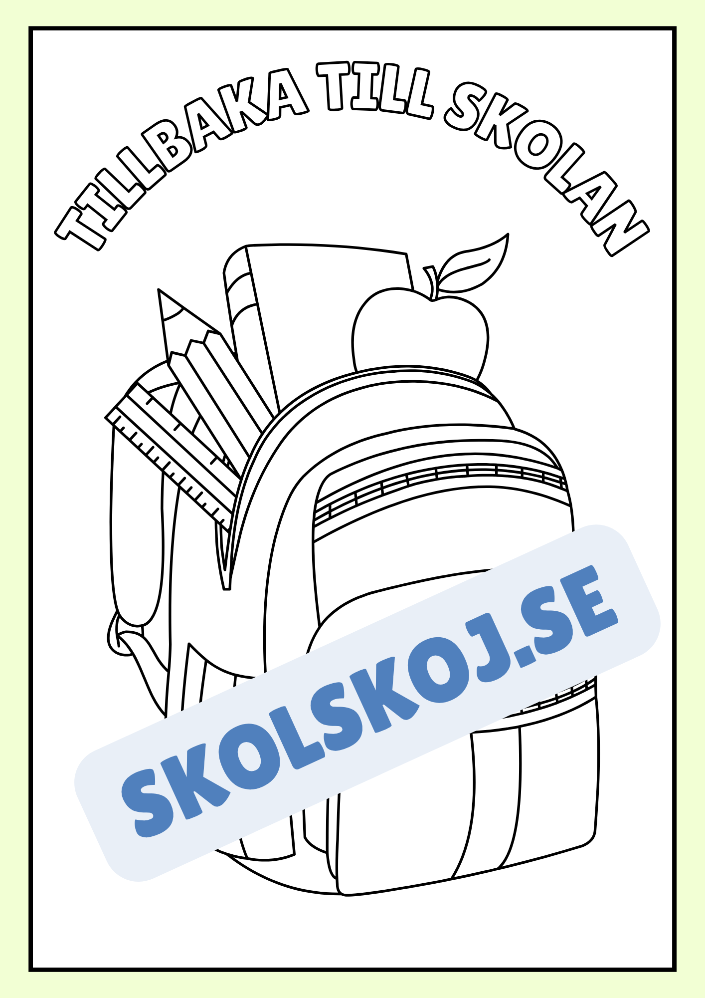 Tillbaka till skolan - Häfte - Back to school