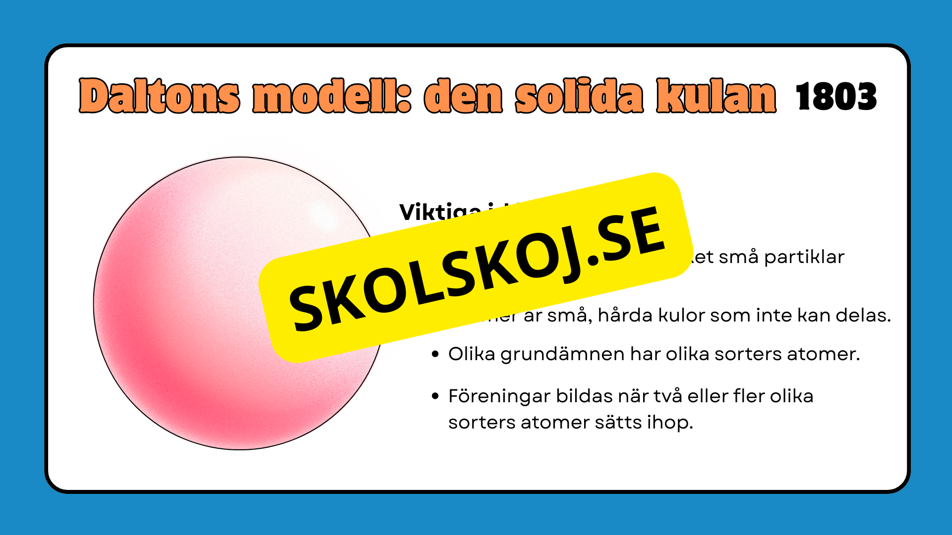 Atomen och dess historia - Presentation + frågor