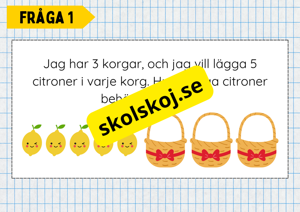 Multiplikation med lika stora grupper - Årskurs 3