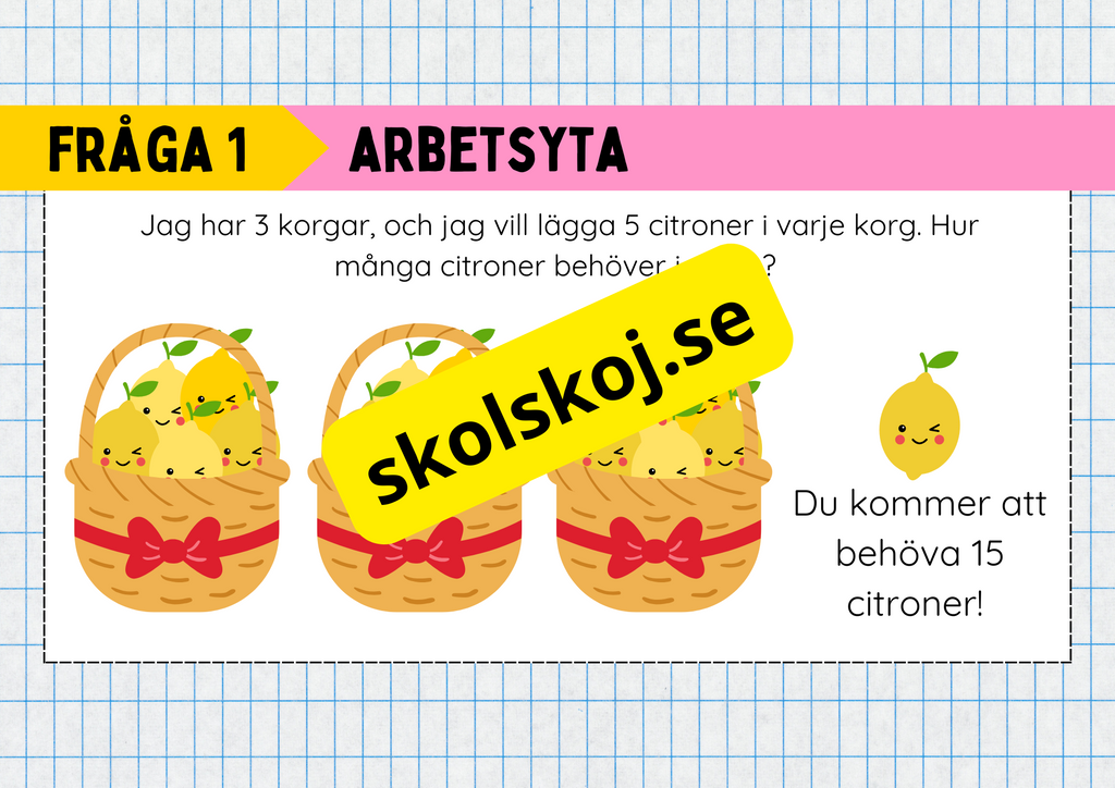Multiplikation med lika stora grupper - Årskurs 3