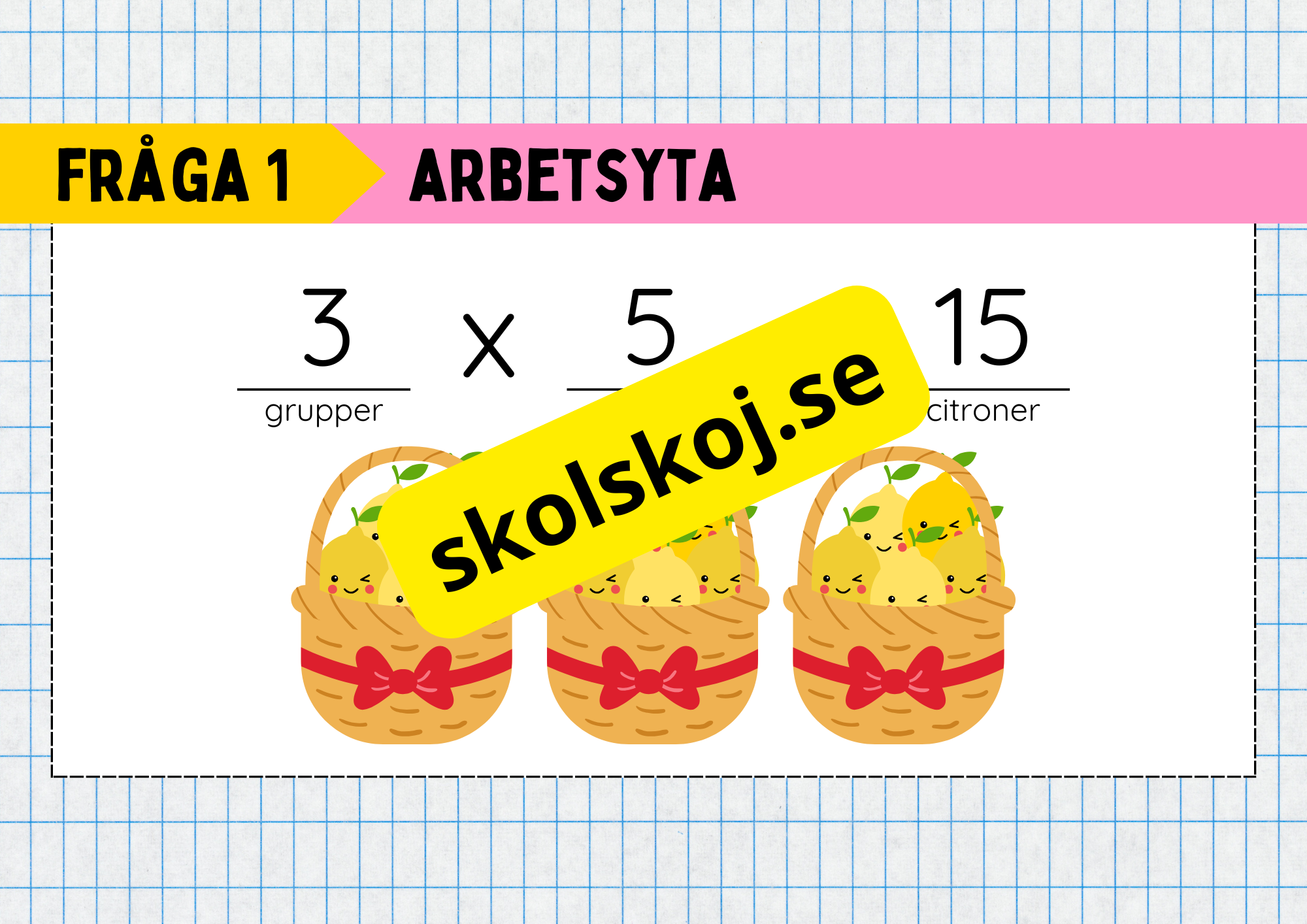 Multiplikation med lika stora grupper - Årskurs 3