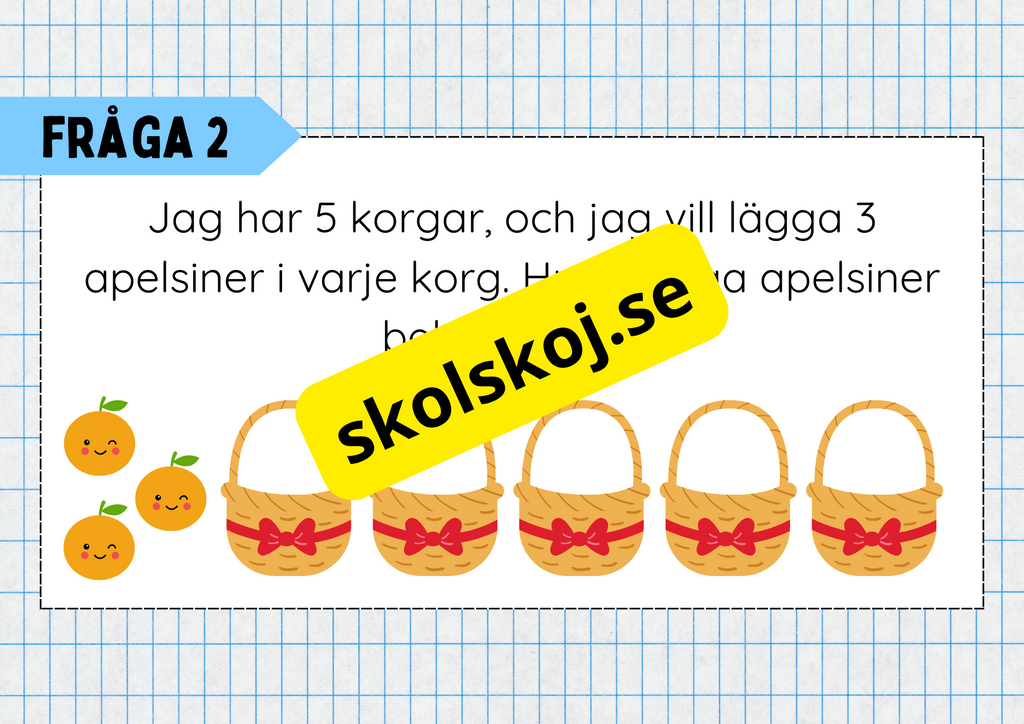 Multiplikation med lika stora grupper - Årskurs 3