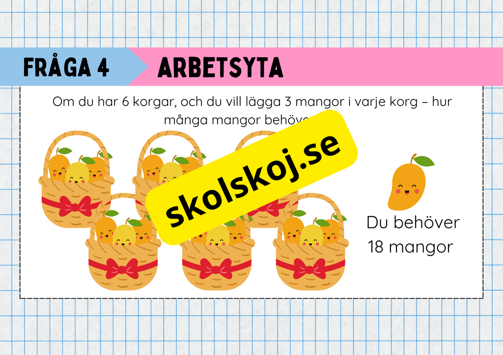 Multiplikation med lika stora grupper - Årskurs 3