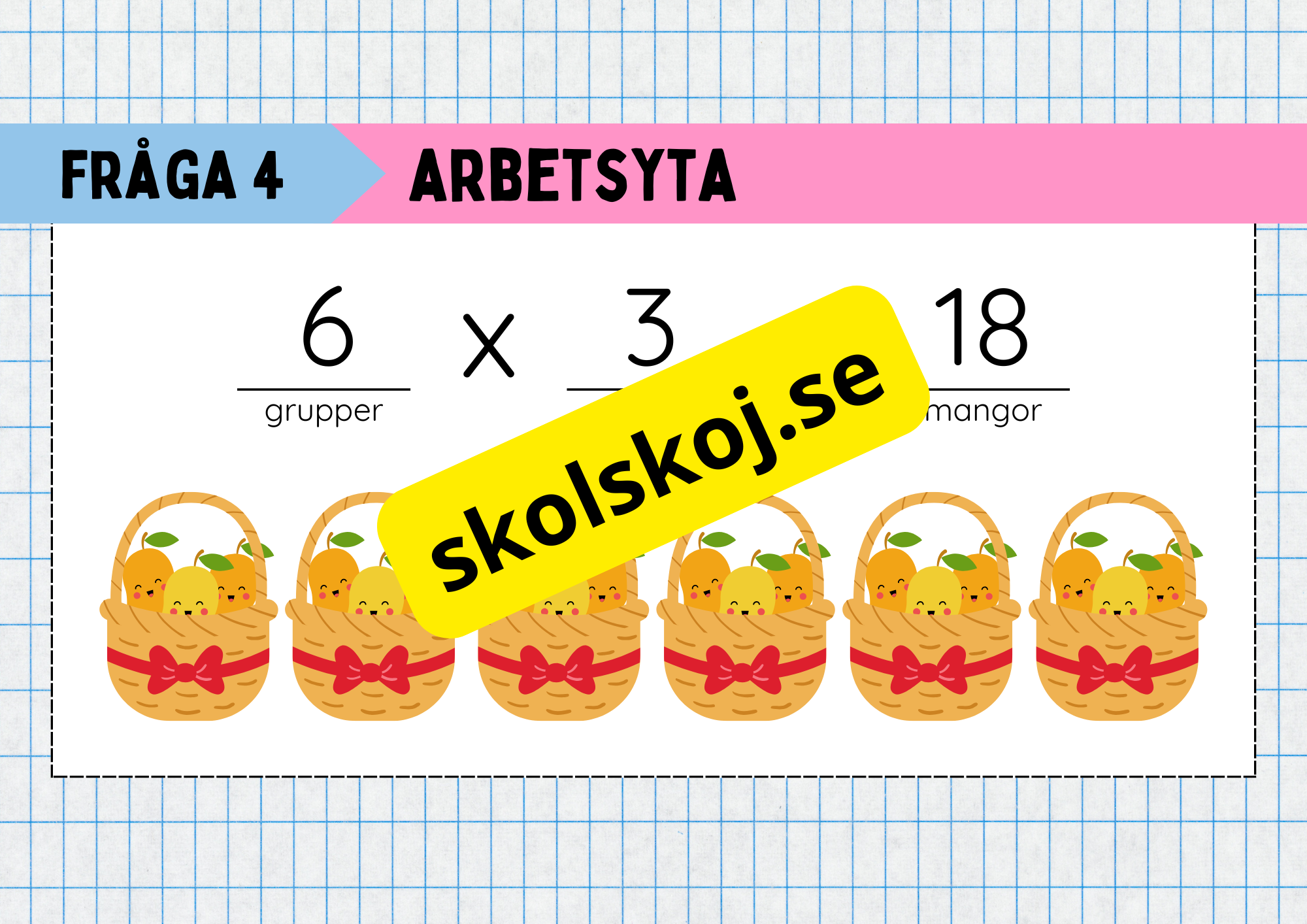 Multiplikation med lika stora grupper - Årskurs 3