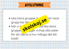 Multiplikation med lika stora grupper - Årskurs 3