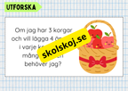 Multiplikation med lika stora grupper - Årskurs 3