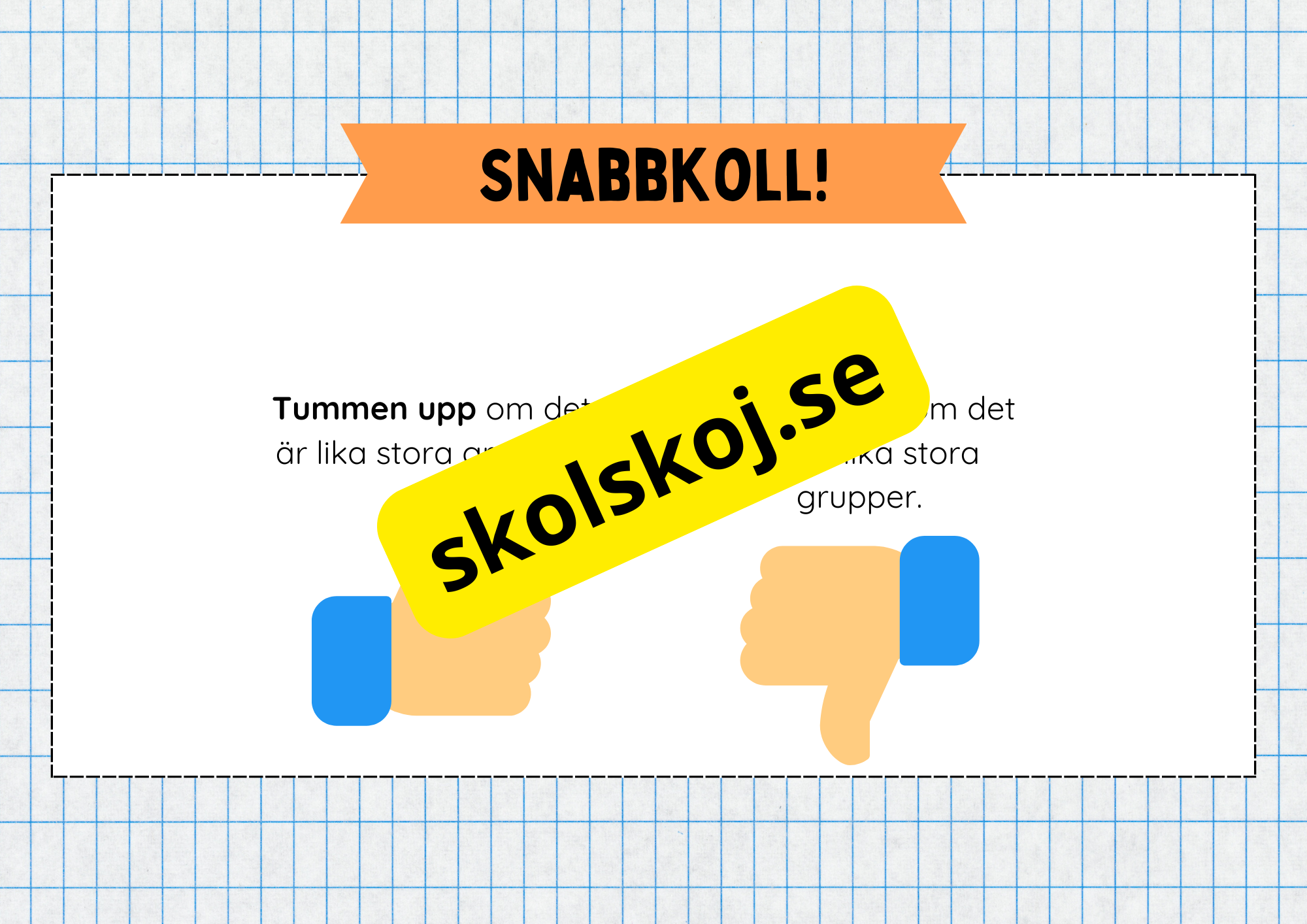 Multiplikation med lika stora grupper - Årskurs 3