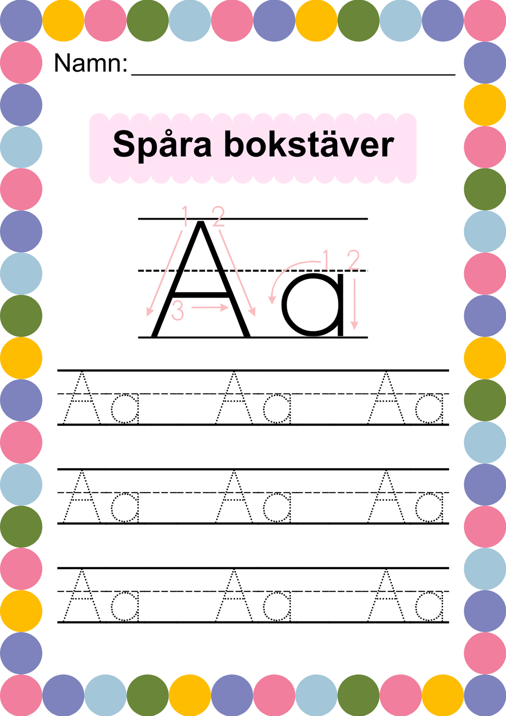 Häfte - Spåra alfabetet - ABC