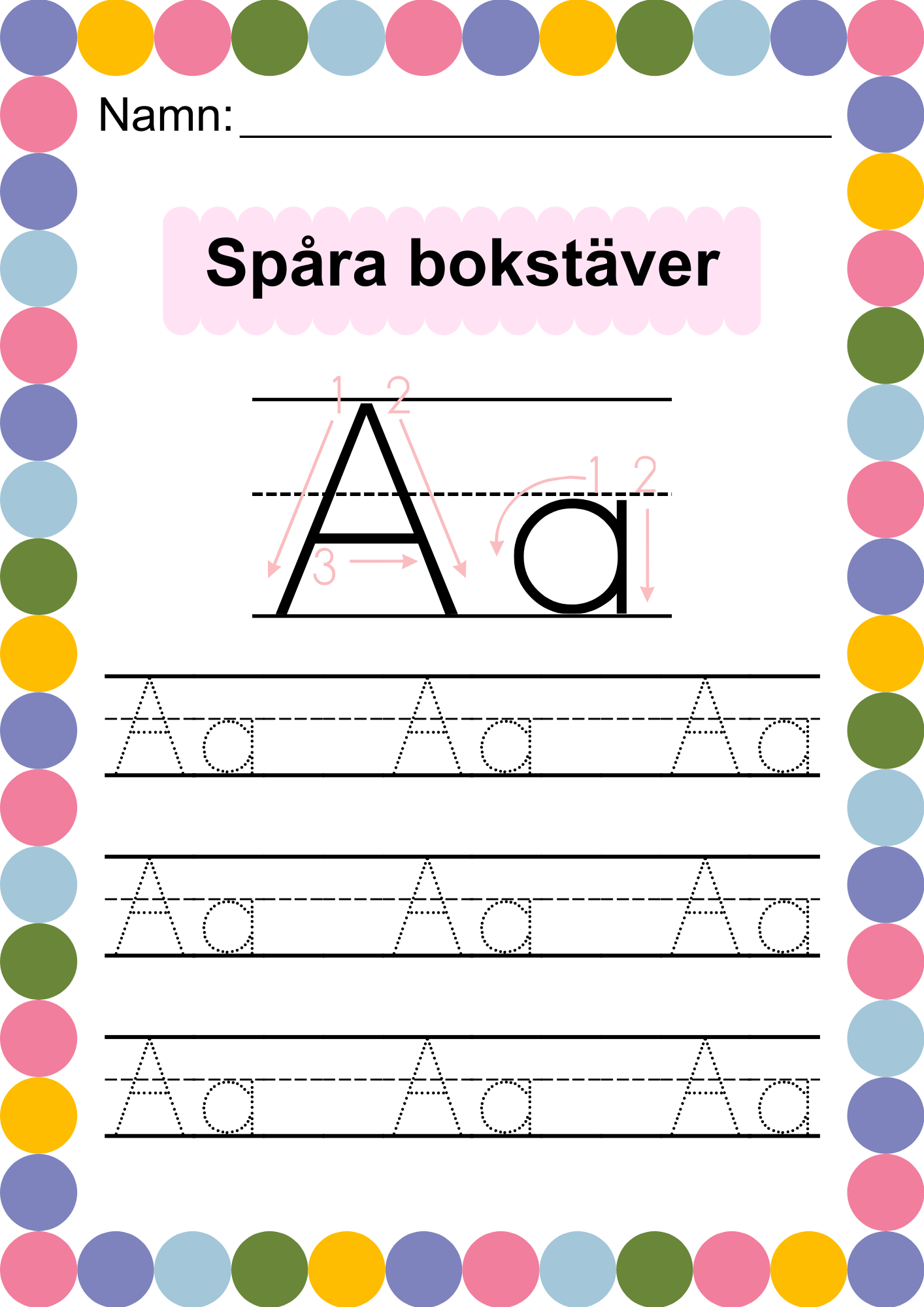 Häfte - Spåra alfabetet - ABC
