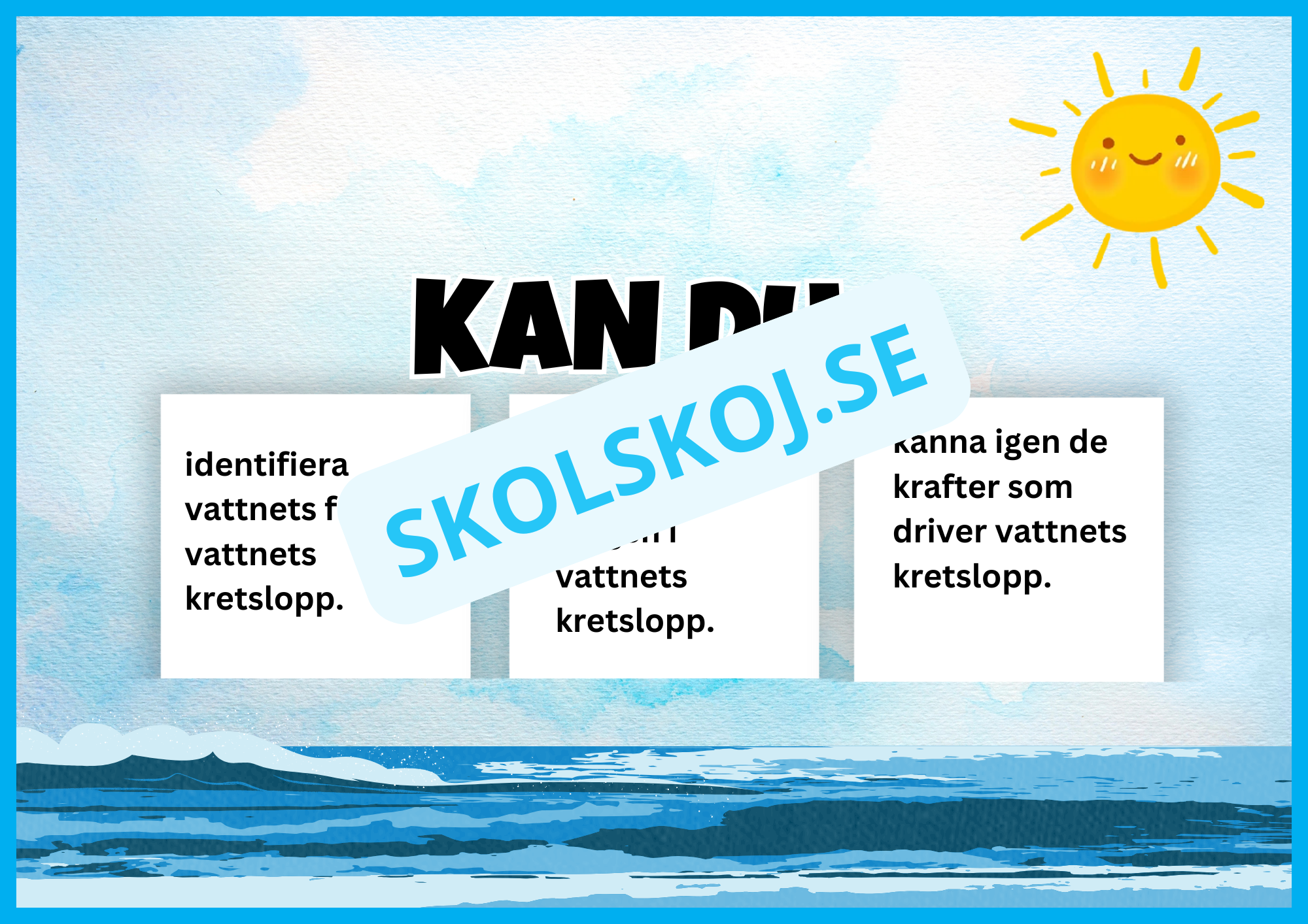 Vi lär oss om vattnets kretslopp + frågor