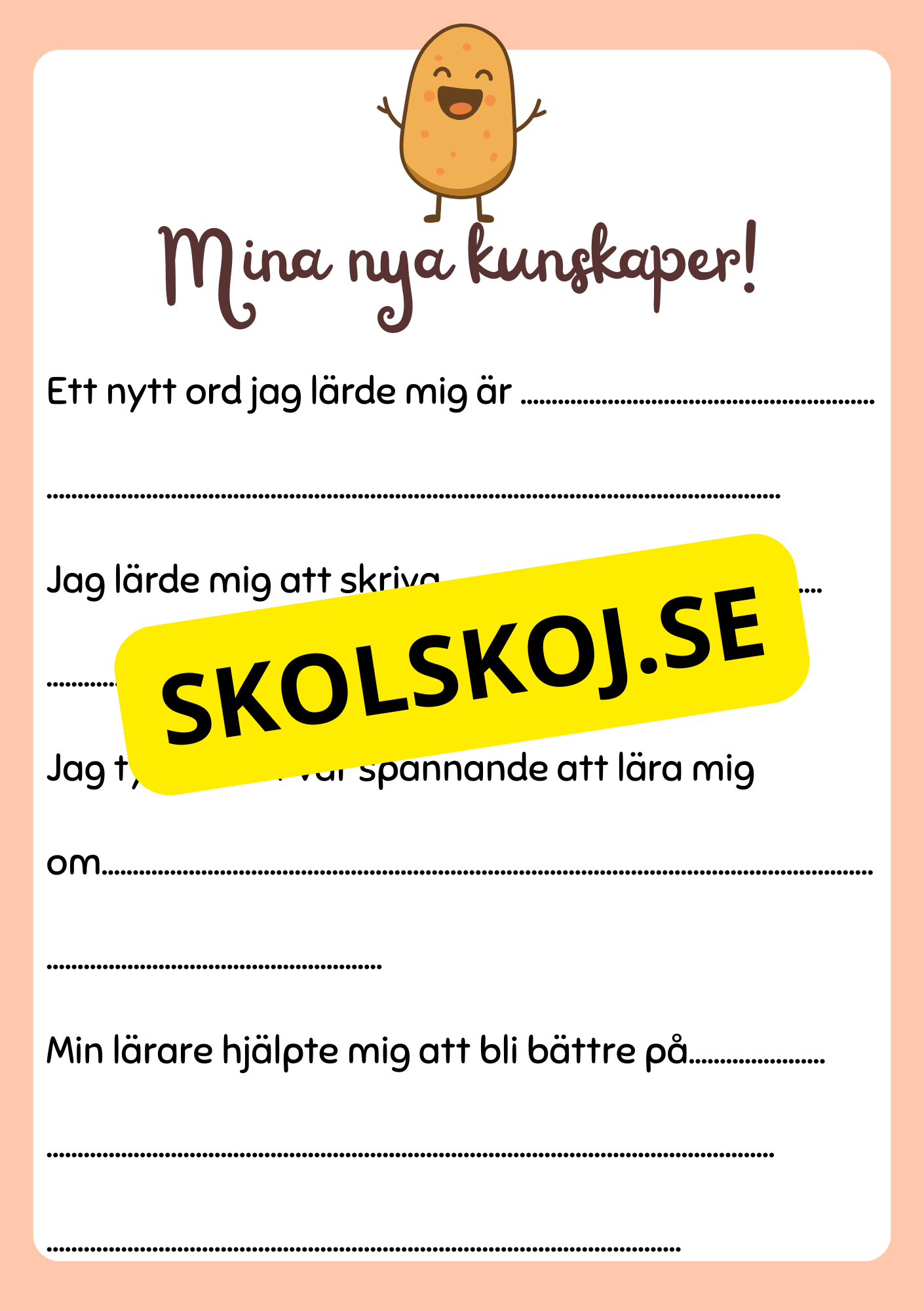 Mitt skolår - Min minnesbok