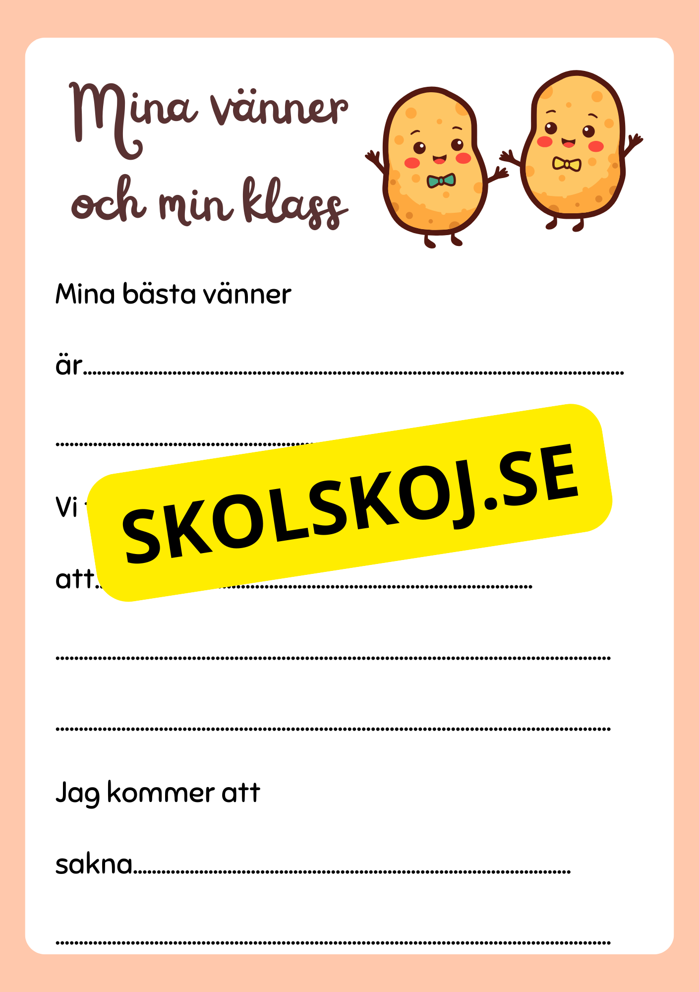 Mitt skolår - Min minnesbok