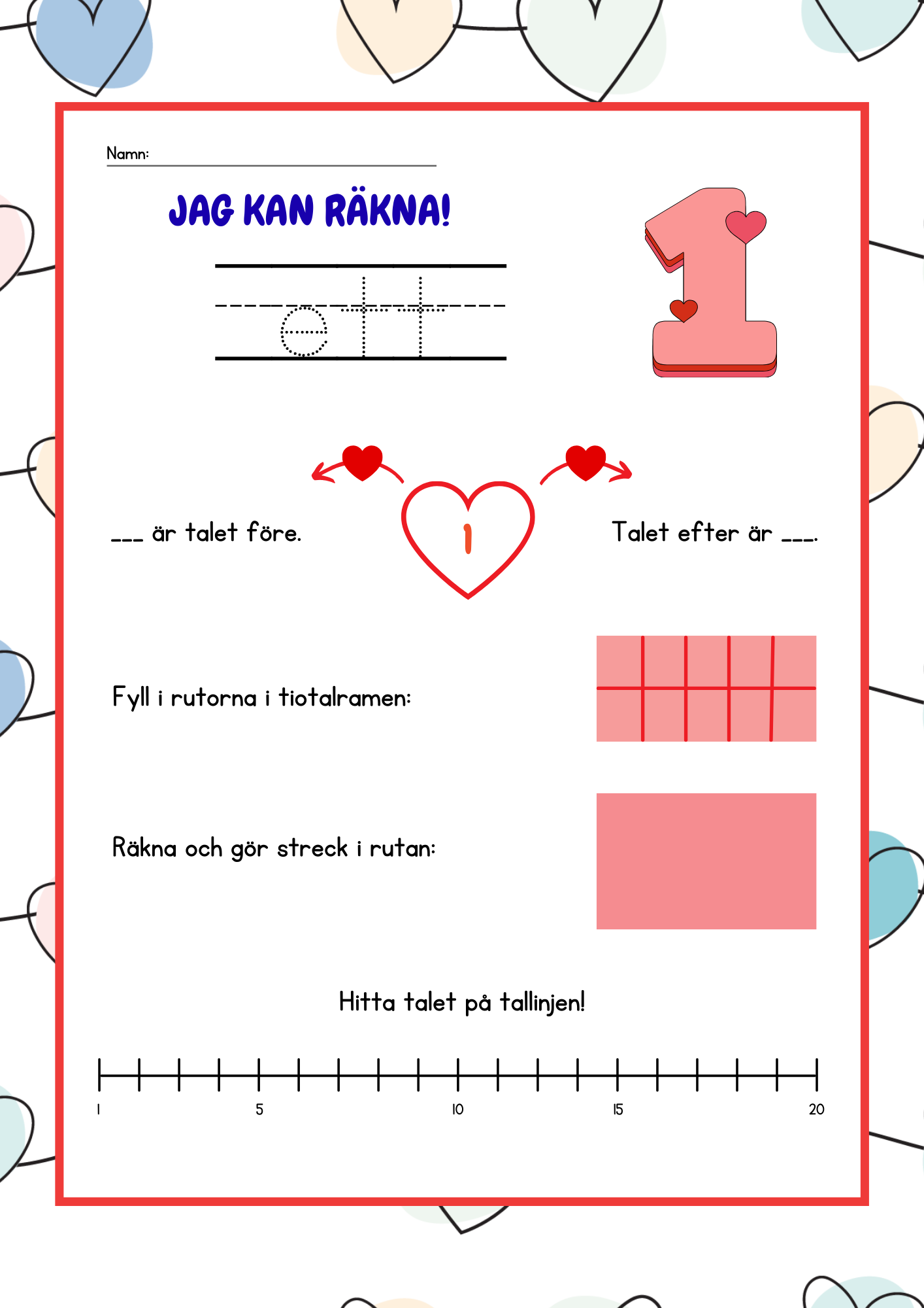 Jag kan räkna - Häfte - 1 - 20