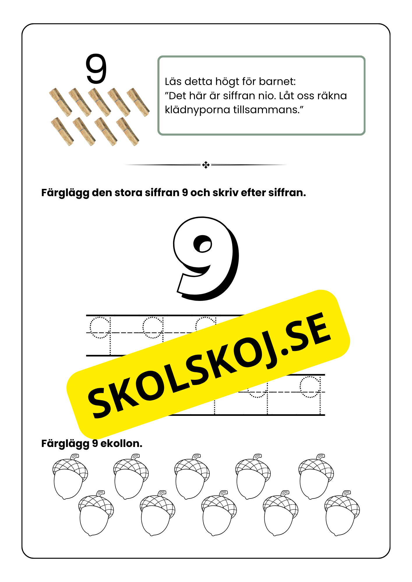 Min bok om siffror - 1 - 10