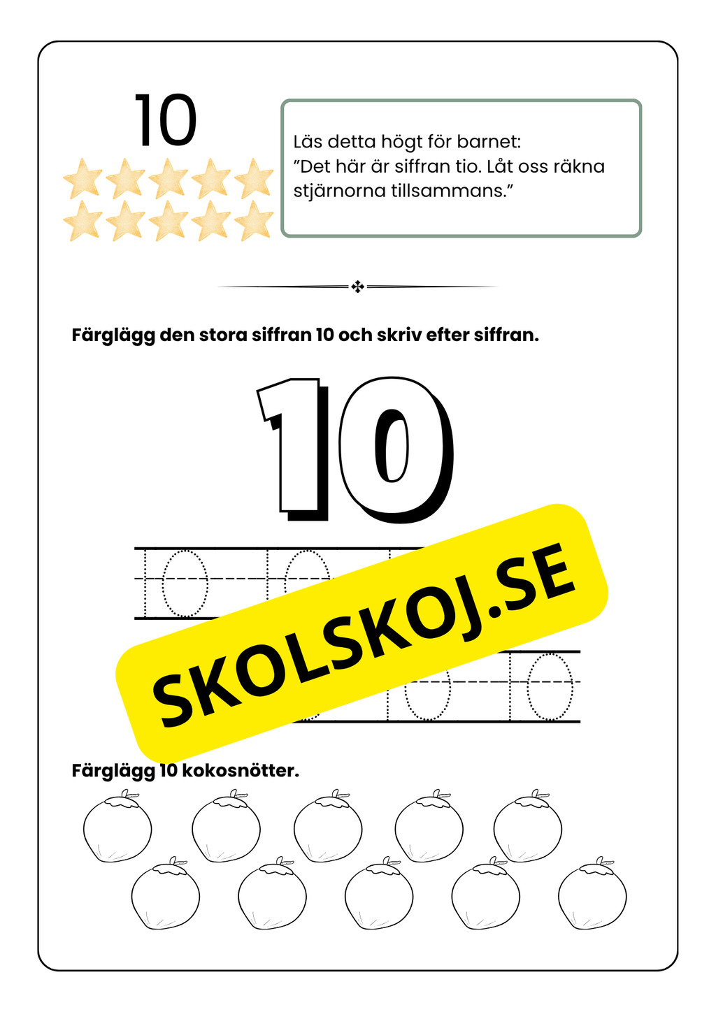 Min bok om siffror - 1 - 10