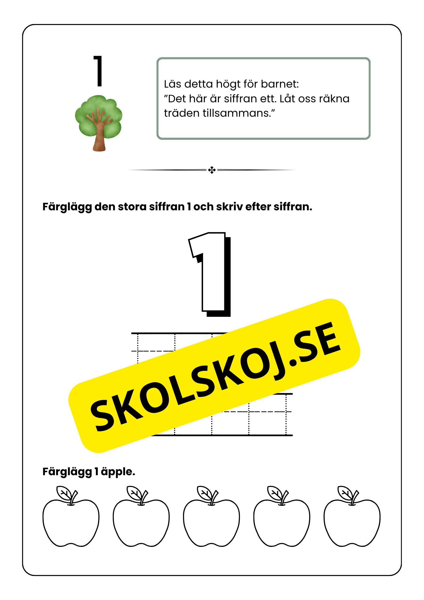 Min bok om siffror - 1 - 10