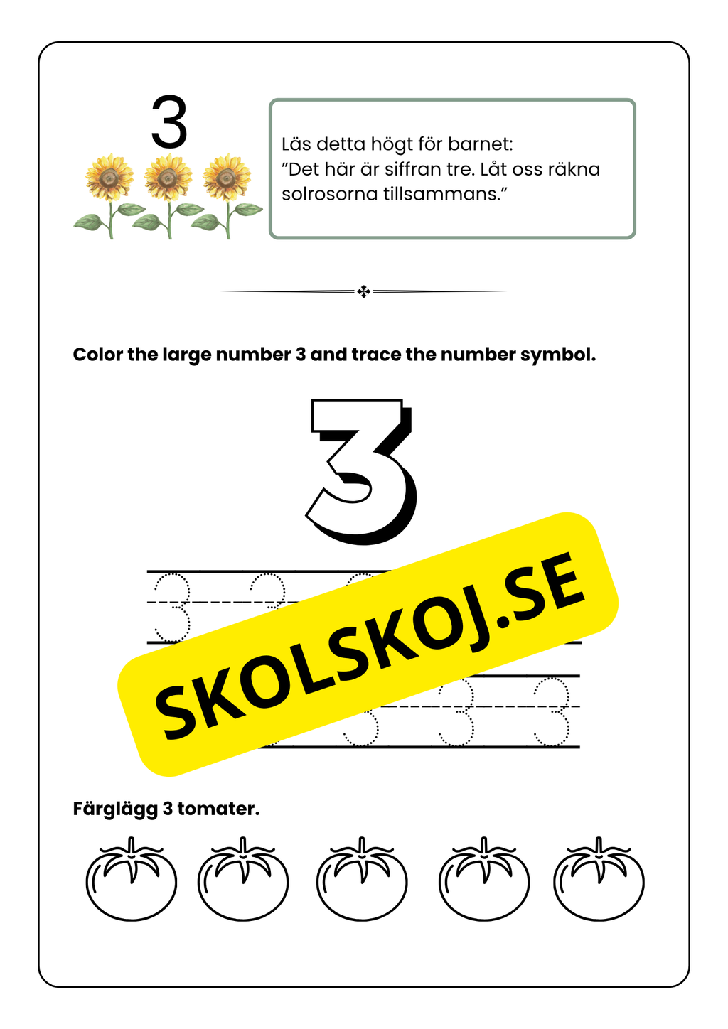 Min bok om siffror - 1 - 10