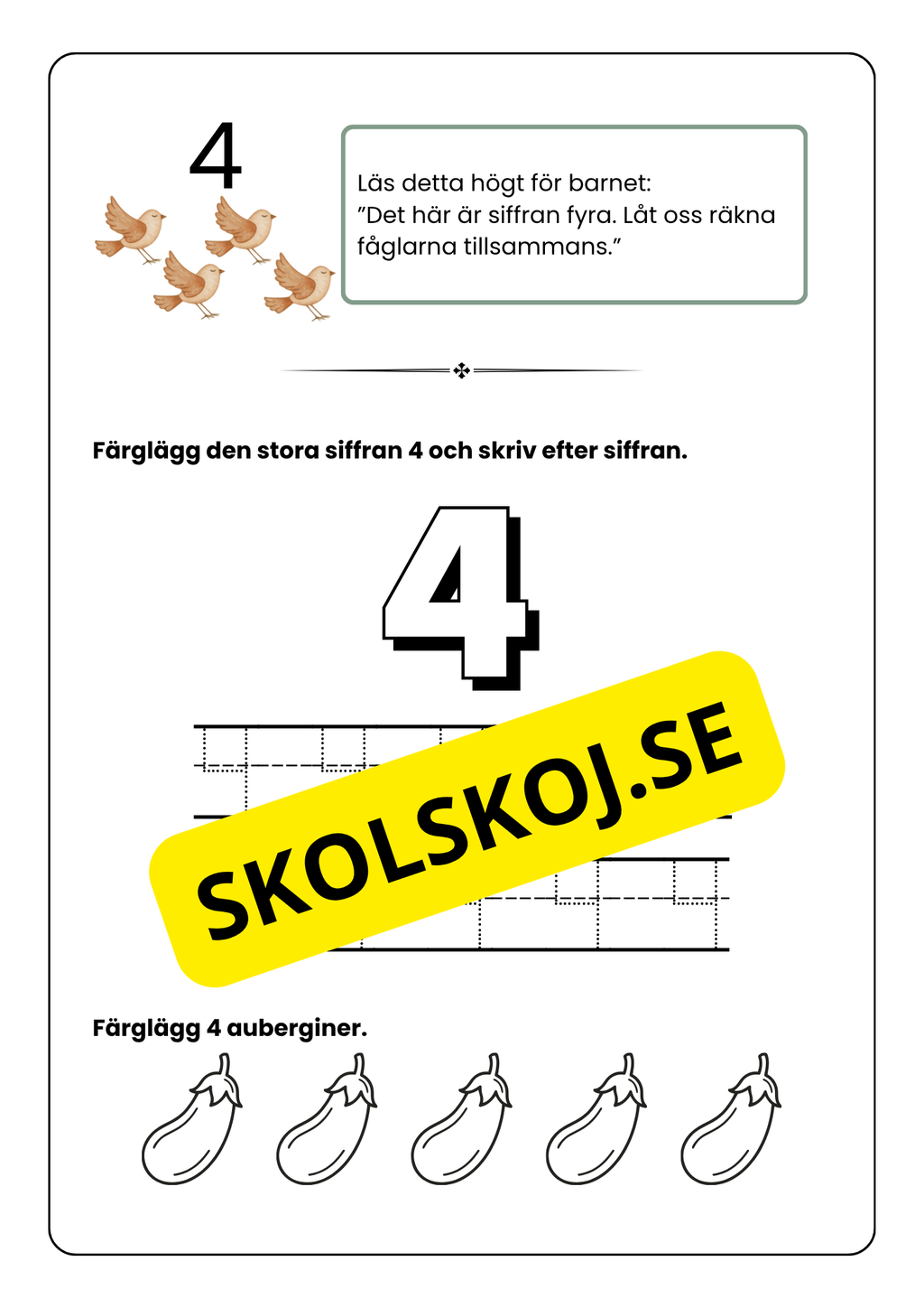 Min bok om siffror - 1 - 10