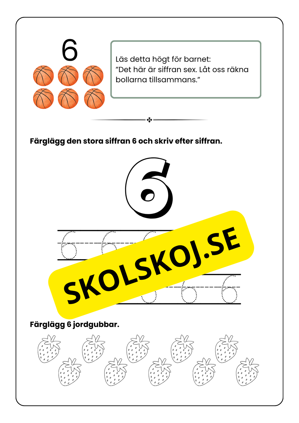 Min bok om siffror - 1 - 10