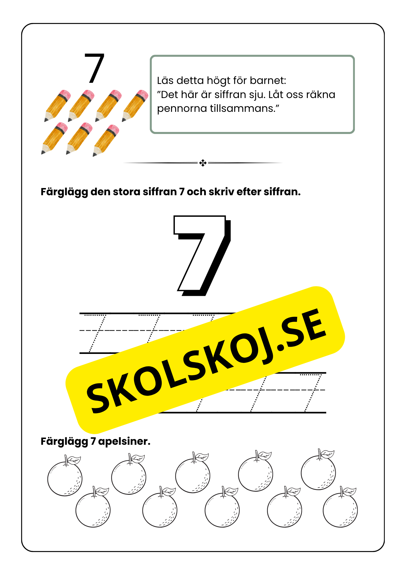 Min bok om siffror - 1 - 10