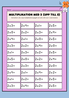 Träna på multiplikation med 2 och 3