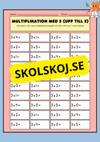 Träna på multiplikation med 2 och 3