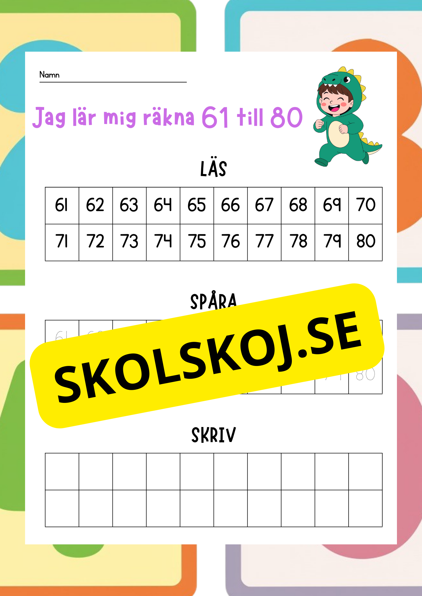 Jag lär mig räkna 1 - 100 - Häfte