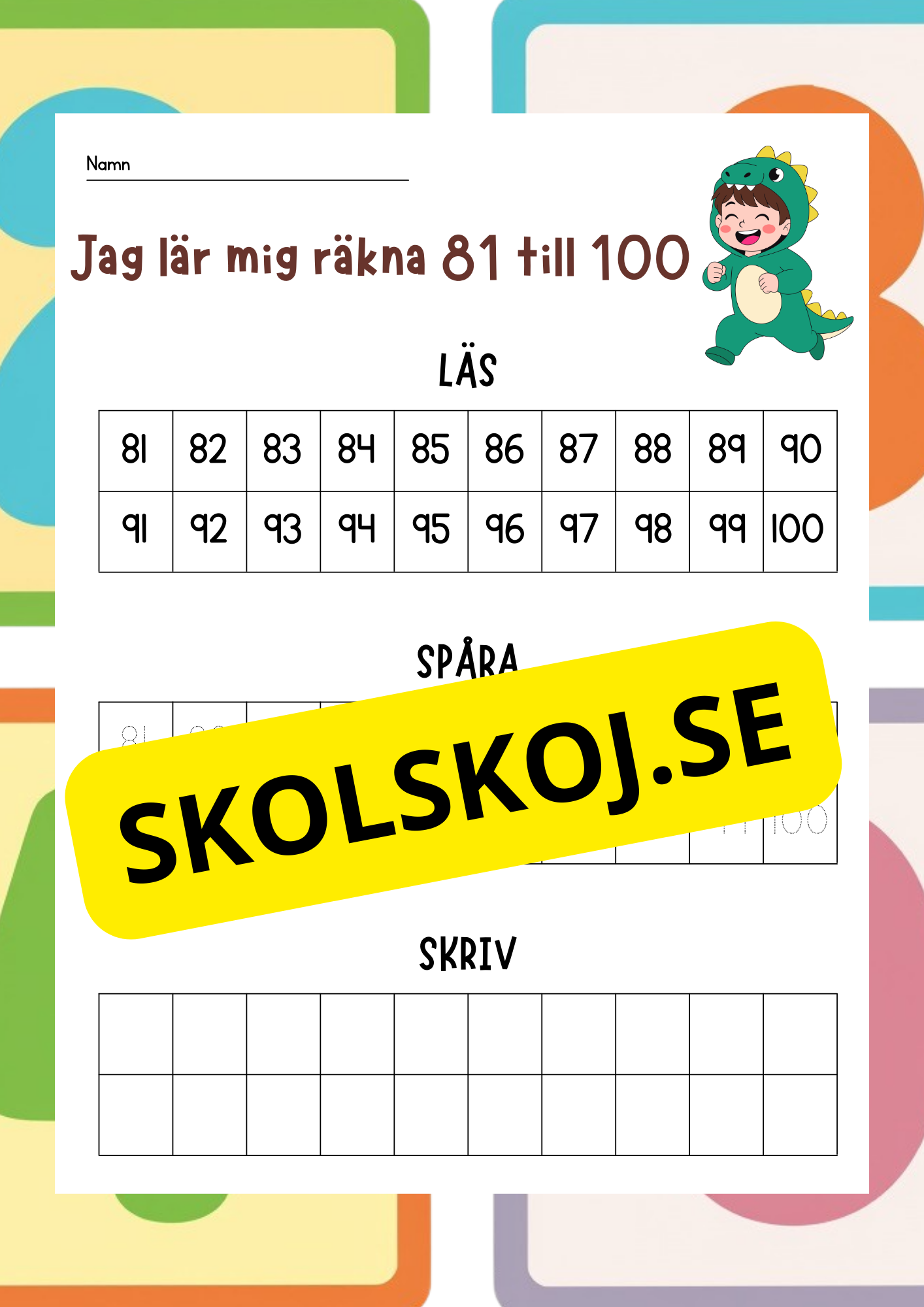 Jag lär mig räkna 1 - 100 - Häfte