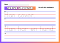 Skriva meningar